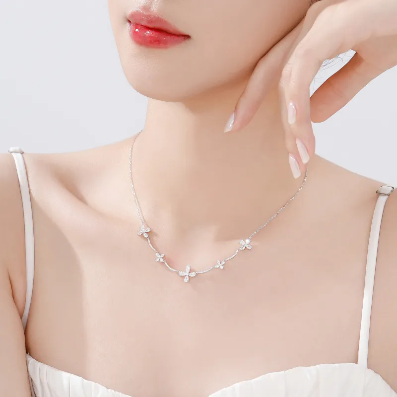 Lao Feng Xiang S925 Silver Necklaces Women's-4