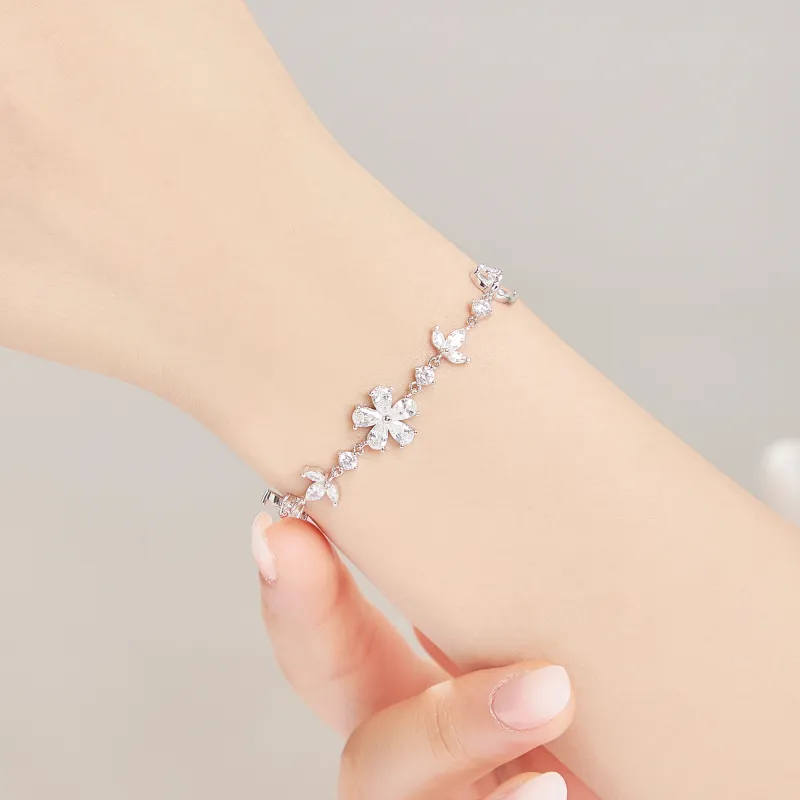 Lao Feng Xiang S925 Silver Bracelets Women's-4