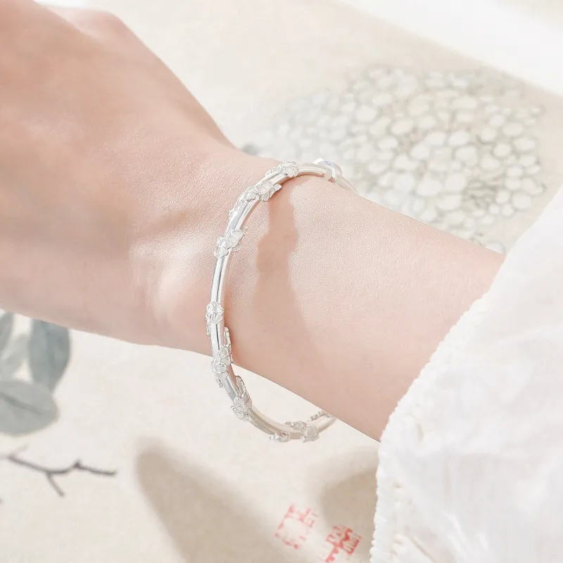 Lao Feng Xiang S999 Fine Silver Bangles Women's-1