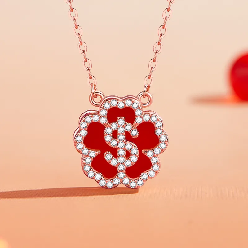 Lao Feng Xiang Agate Necklaces Women's-11