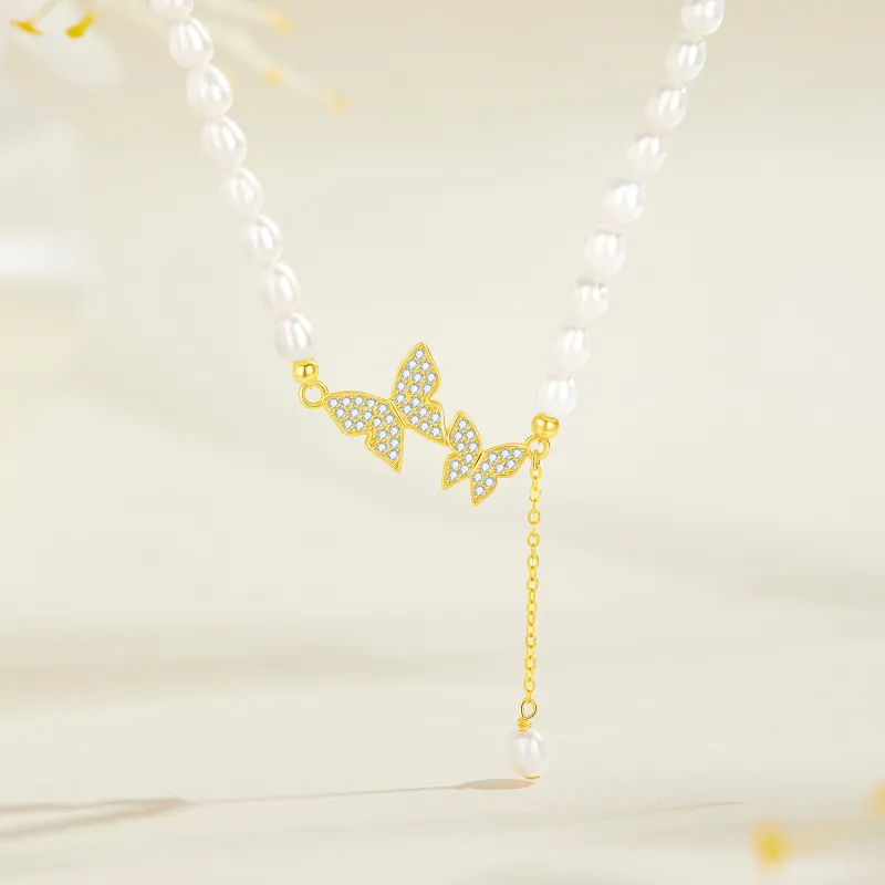 Lao Feng Xiang Pearl Necklaces Women's-1