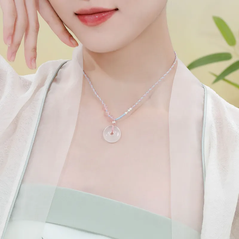 Lao Feng Xiang Chalcedony Necklaces Women's-3