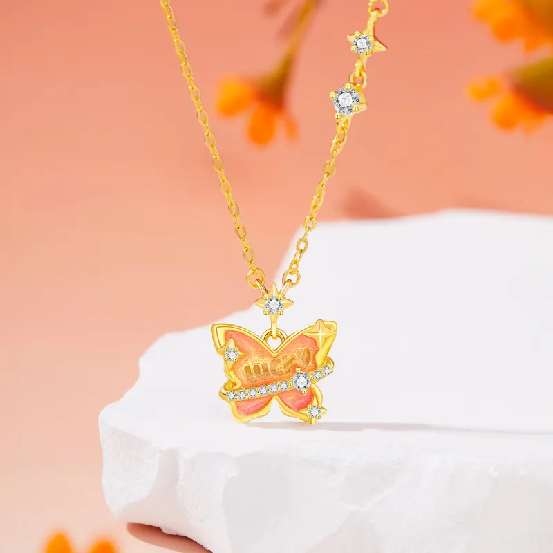 Lao Feng Xiang 925 Sterling Silver Necklaces Women's-5