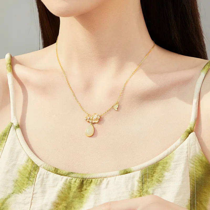 Lao Feng Xiang S925 Necklaces Women's-5