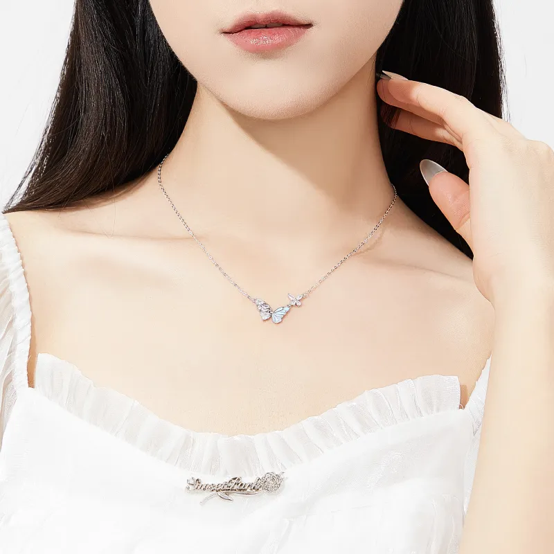 Lao Feng Xiang 925 Sterling Silver Necklaces Women's-4