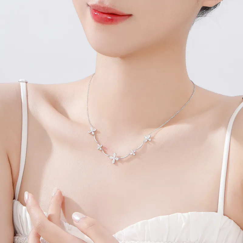 Lao Feng Xiang S925 Silver Necklaces Women's-2