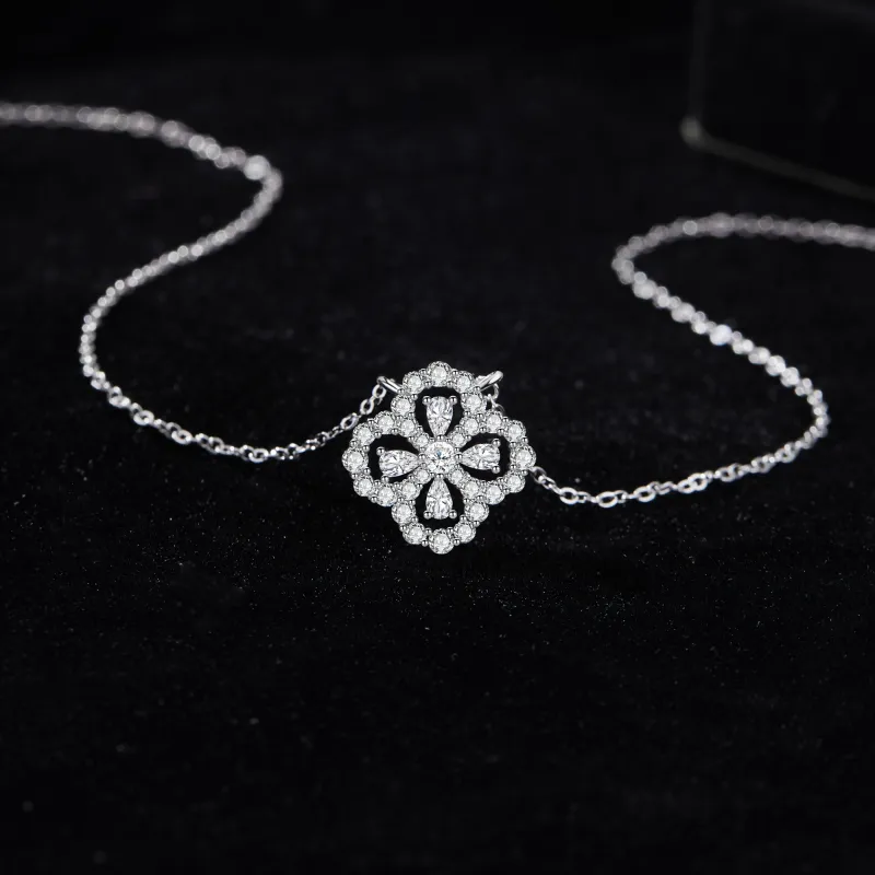 Lao Feng Xiang S925 Silver Necklaces Women's-3