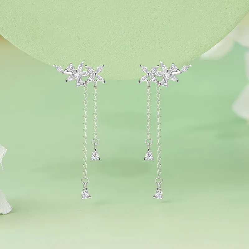 Lao Feng Xiang S925 Silver Earrings Women's-2