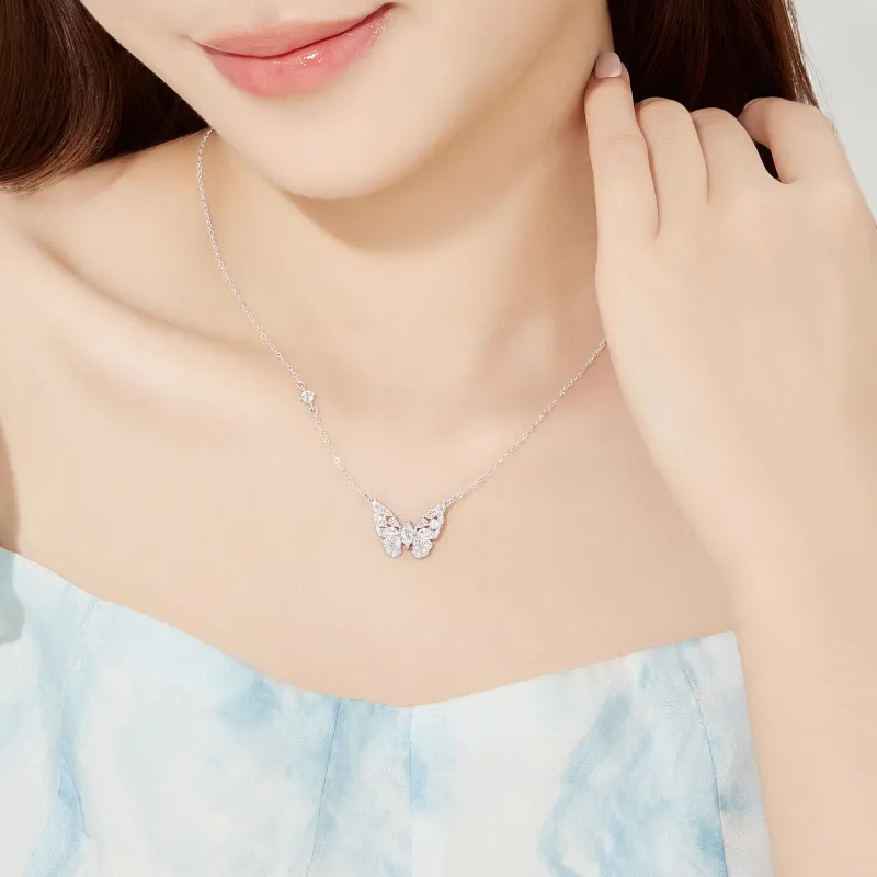 Lao Feng Xiang S925 Silver Necklaces Women's-2