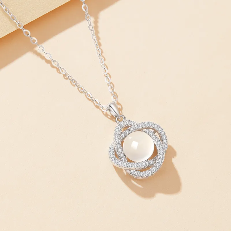 Lao Feng Xiang Natural Chalcedony Necklaces Women's-5