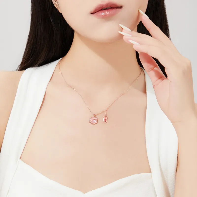 Lao Feng Xiang 925 Sterling Silver Necklaces Women's-1