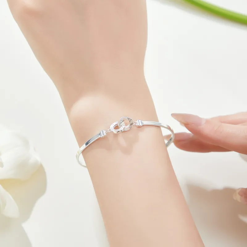 Lao Feng Xiang S990 Sterling Silver Bracelets Women's-4