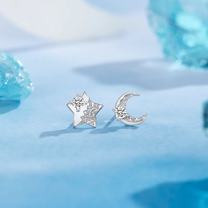 Lao Feng Xiang S999 Fine Silver Stud Earrings Women's-3