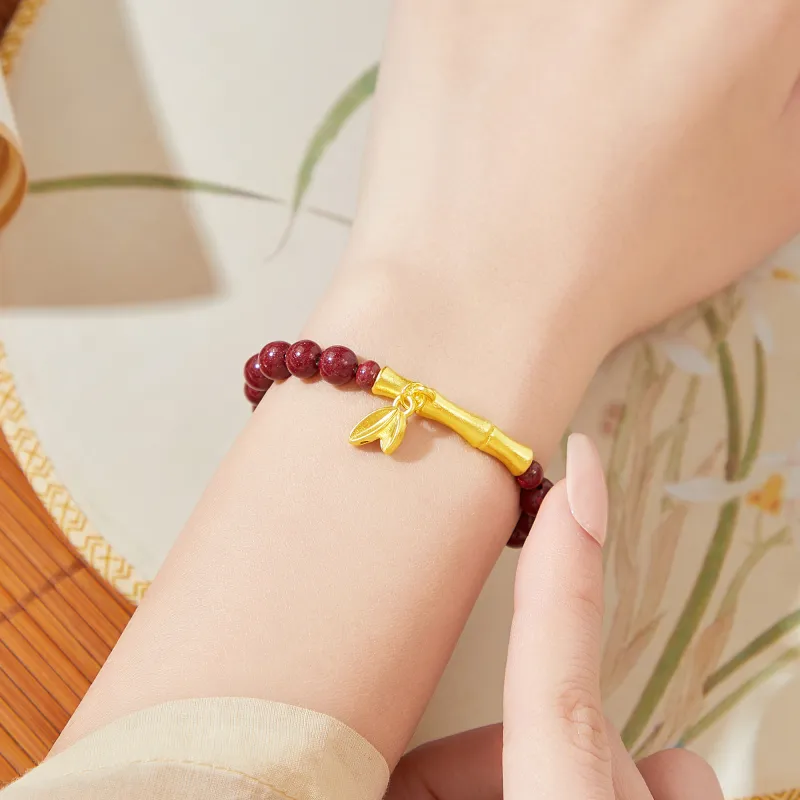 Lao Feng Xiang Cinnabar Bracelets Women's-4