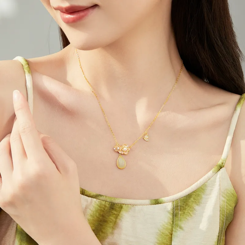 Lao Feng Xiang S925 Necklaces Women's-4