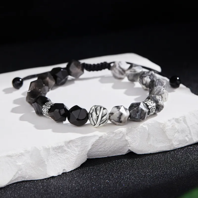 Lao Feng Xiang Map Stone Jade Bracelets Unisex-4