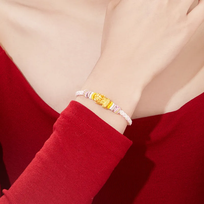 Lao Feng Xiang S990 Silver Bracelets Unisex-2