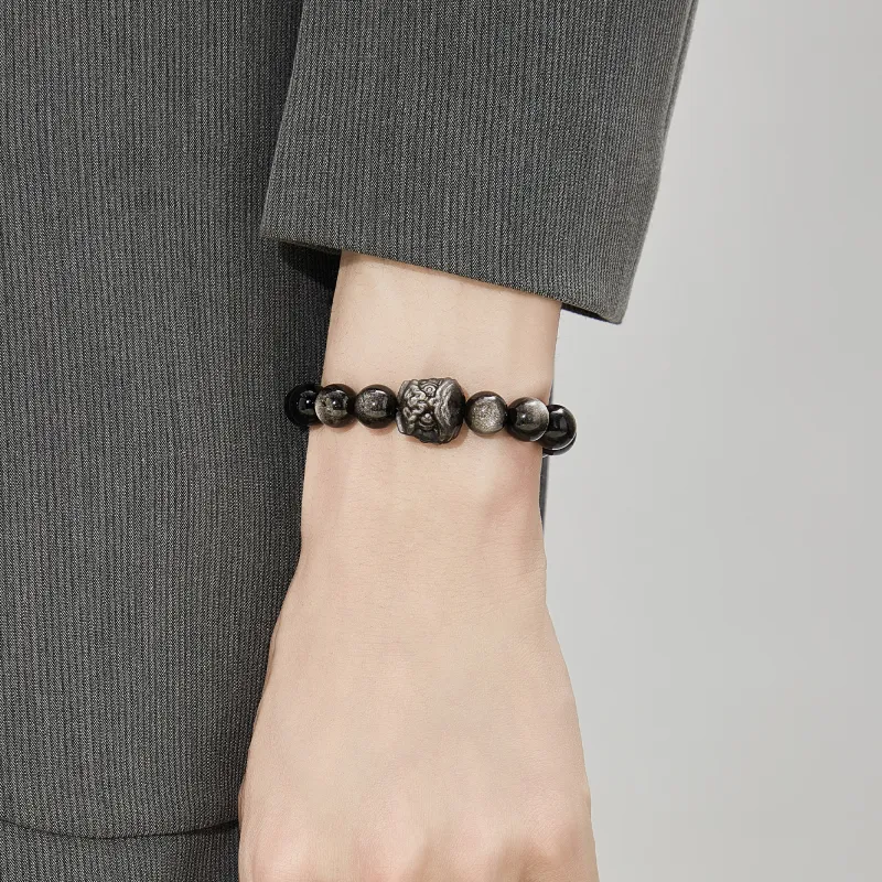 Lao Feng Xiang Obsidian Bracelets Unisex-2