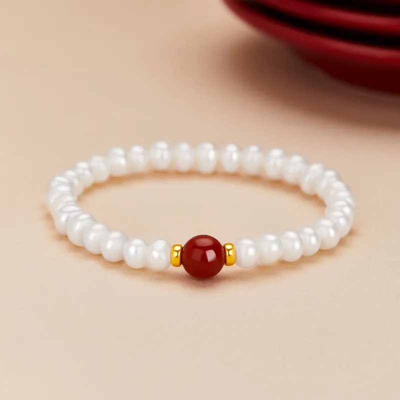 Lao Feng Xiang Pearl Bracelets Women's-5