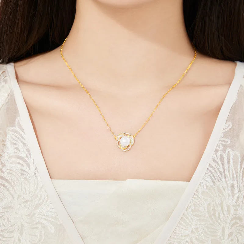 Lao Feng Xiang S925 Silver Necklaces Women's-4