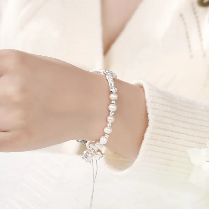 Lao Feng Xiang Pearl Bangles Women's-2