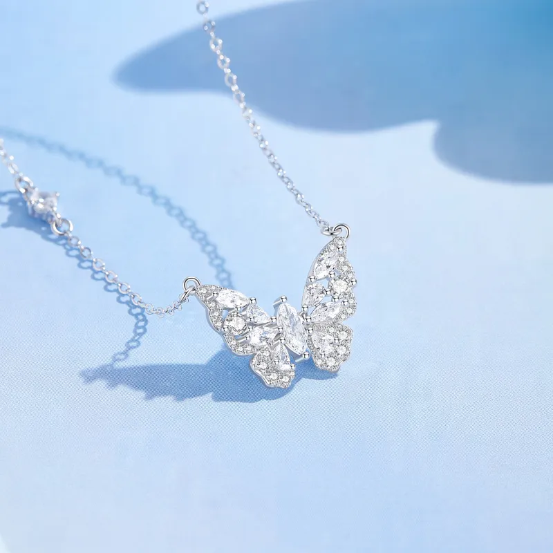 Lao Feng Xiang S925 Silver Necklaces Women's-1