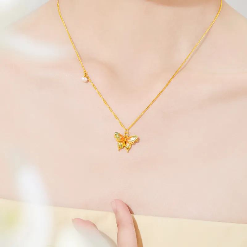 Lao Feng Xiang Pearl Necklaces Women's-3
