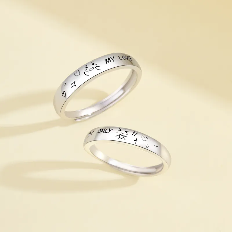 Lao Feng Xiang 999 Fine Silver Rings Unisex-4