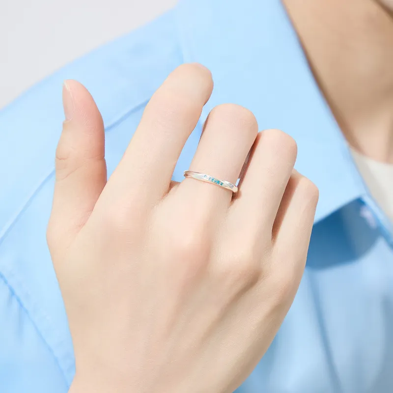 Lao Feng Xiang S925 Silver Rings Unisex-6