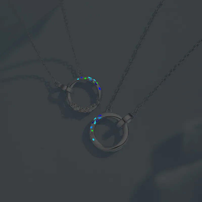 Lao Feng Xiang S925 Silver Necklace Pair Unisex-7