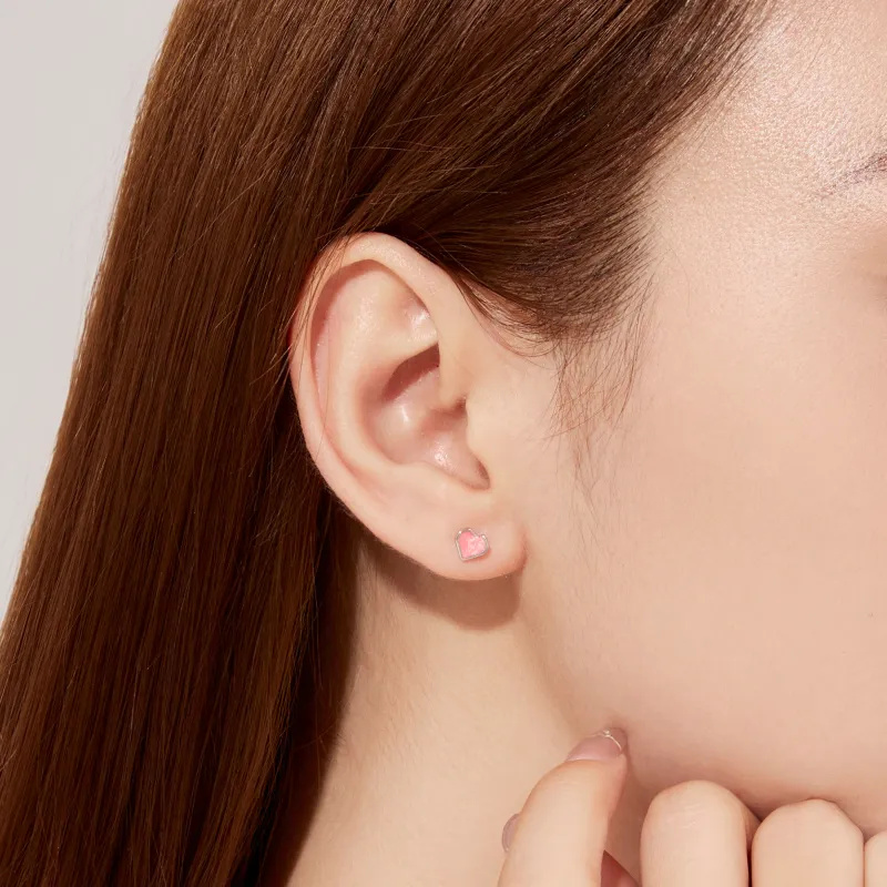 Lao Feng Xiang S925 Silver Pair Of Stud Earrings Women's-2