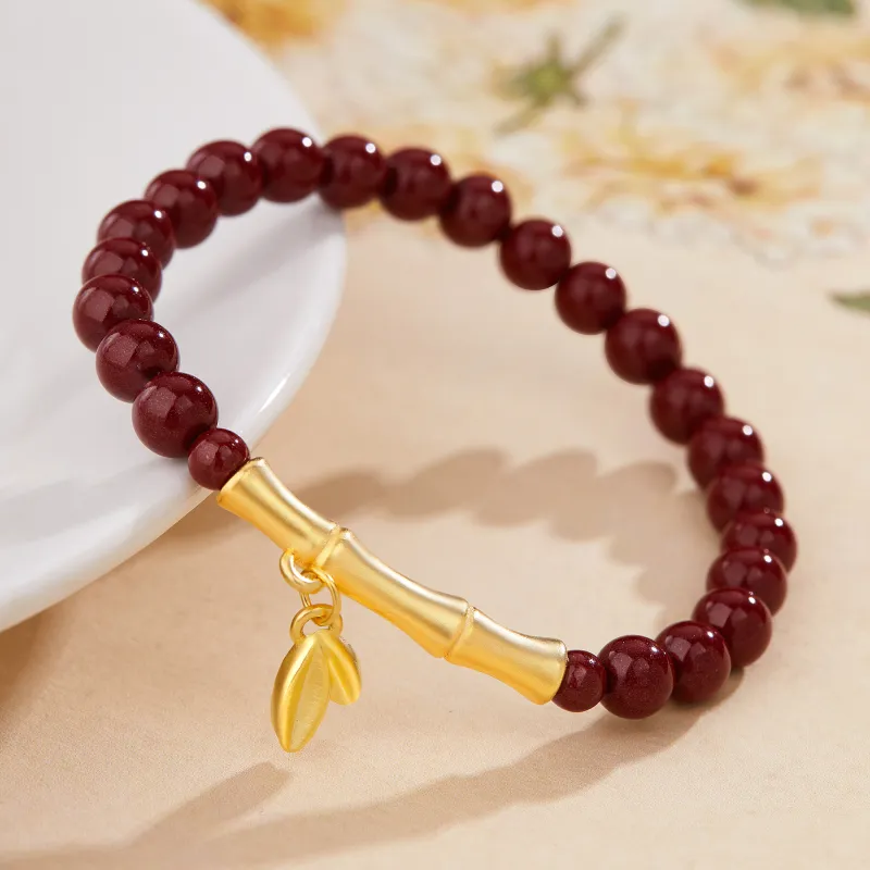 Lao Feng Xiang Cinnabar Bracelets Women's-5