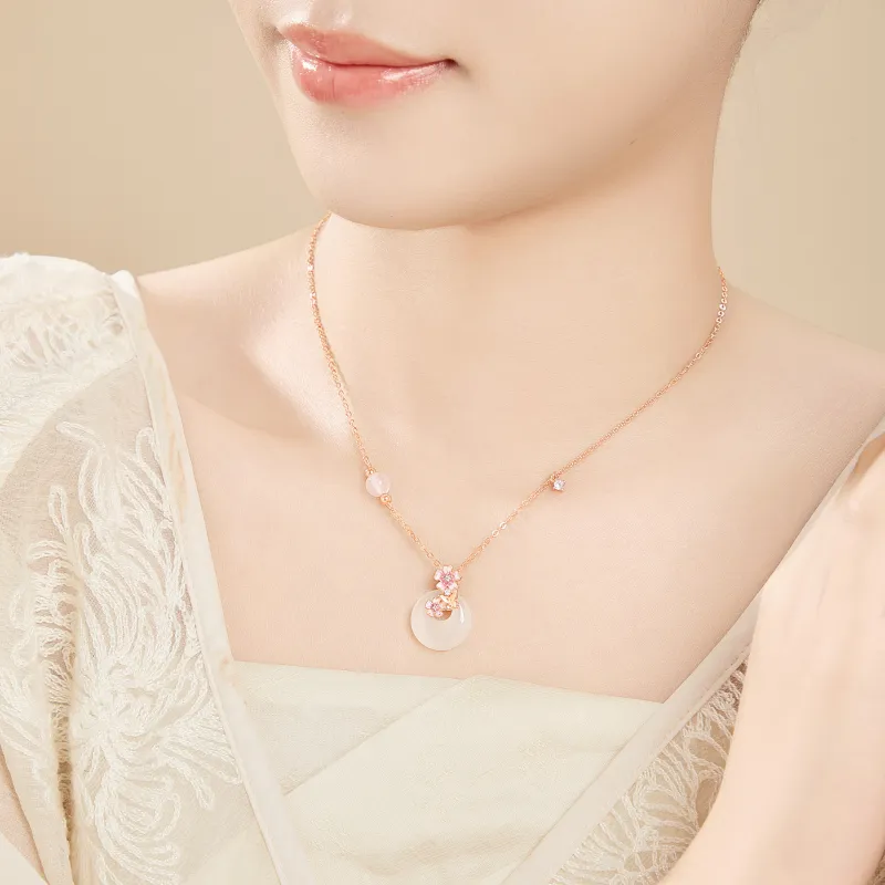 Lao Feng Xiang Chalcedony Necklaces Women's-4