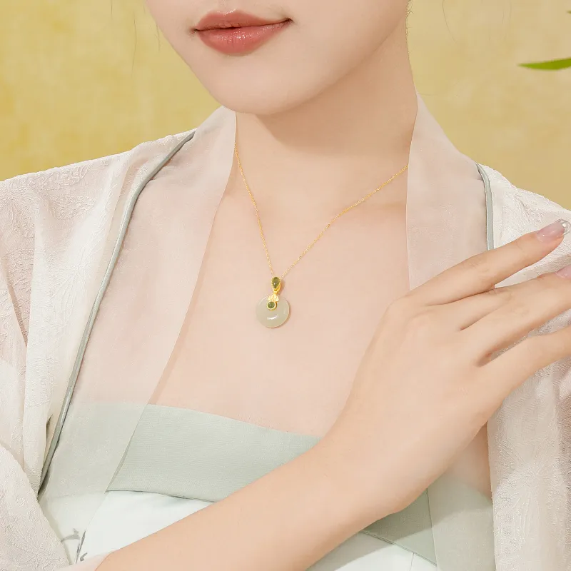 Lao Feng Xiang S925 Silver Necklaces Women's-5