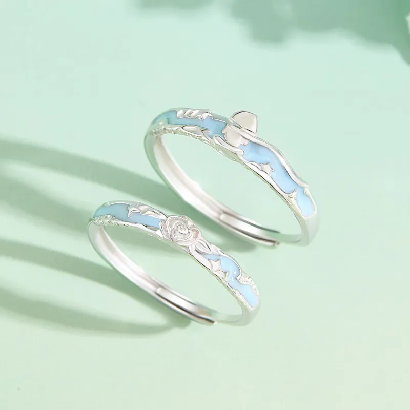 Lao Feng Xiang S925 Silver Rings Unisex-5