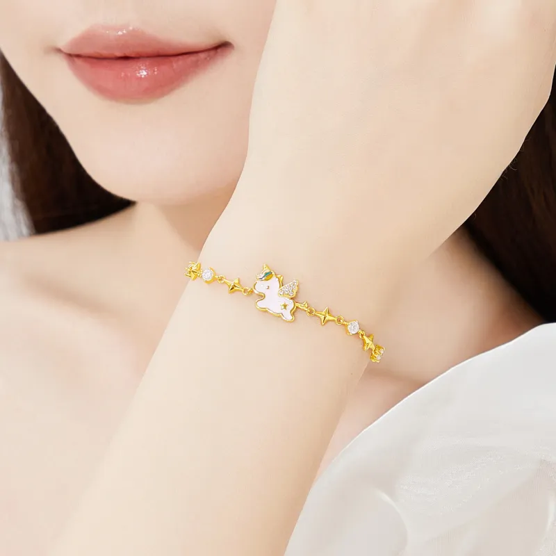 Lao Feng Xiang S925 Silver Bracelets Women's-2