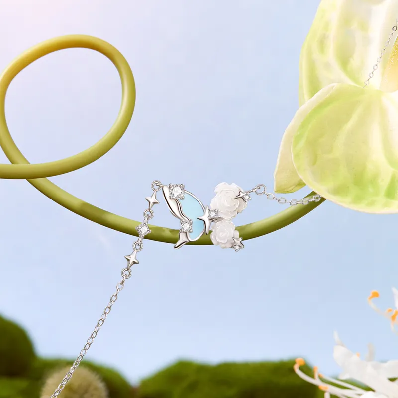 Lao Feng Xiang S925 Silver Necklaces Women's-3
