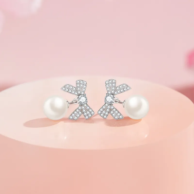 Lao Feng Xiang S925 Silver Earrings Women's-2