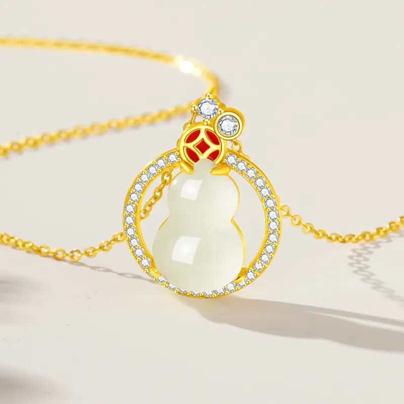 Lao Feng Xiang Natural Chalcedony Necklaces Women's-2