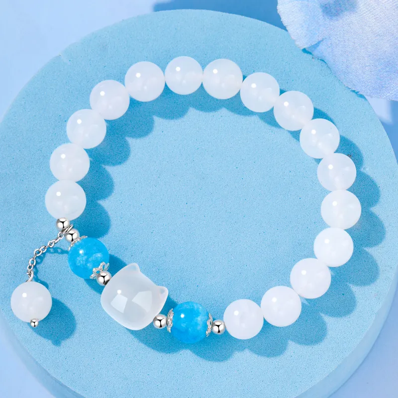 Lao Feng Xiang Natural Chalcedony Bracelets Women's-3