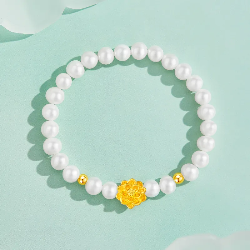 Lao Feng Xiang Pearl Bracelets Women's-1