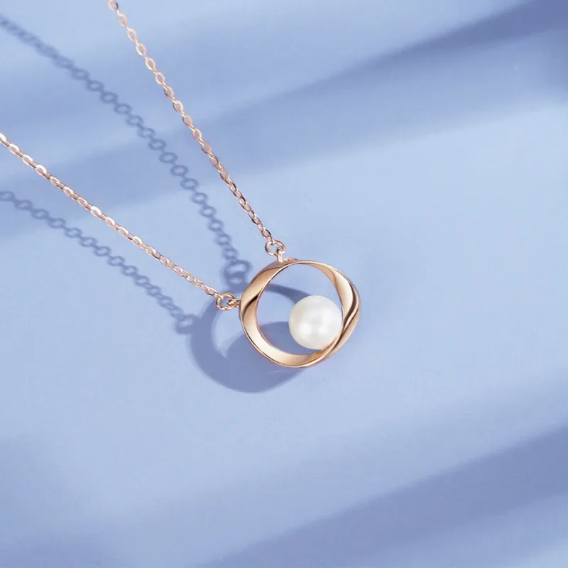 Lao Feng Xiang S925 Silver Necklaces Women's-1