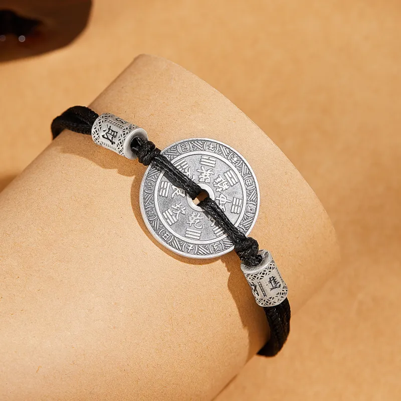 Lao Feng Xiang S999 Fine Silver Pure Silver Bracelets Men's-4