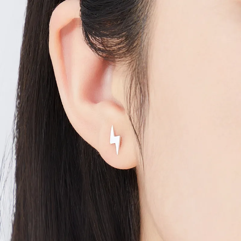 Lao Feng Xiang S999 Fine Silver Stud Earrings Women's-6