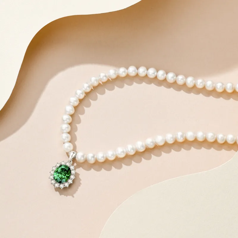 Lao Feng Xiang S925 Silver, Freshwater Pearl Necklaces Women's-13