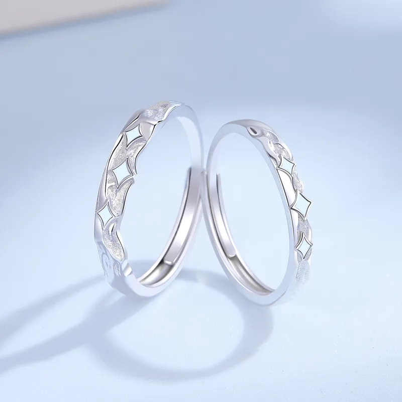 Lao Feng Xiang S925 Silver Rings Unisex-4