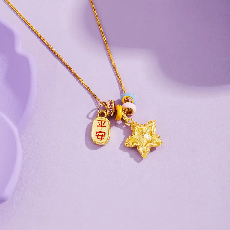 Lao Feng Xiang S925 Silver Necklaces Women's-3