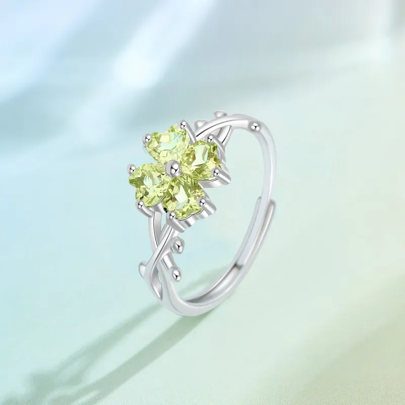 Lao Feng Xiang Natural Peridots Colored Gemstone Rings Women's-3