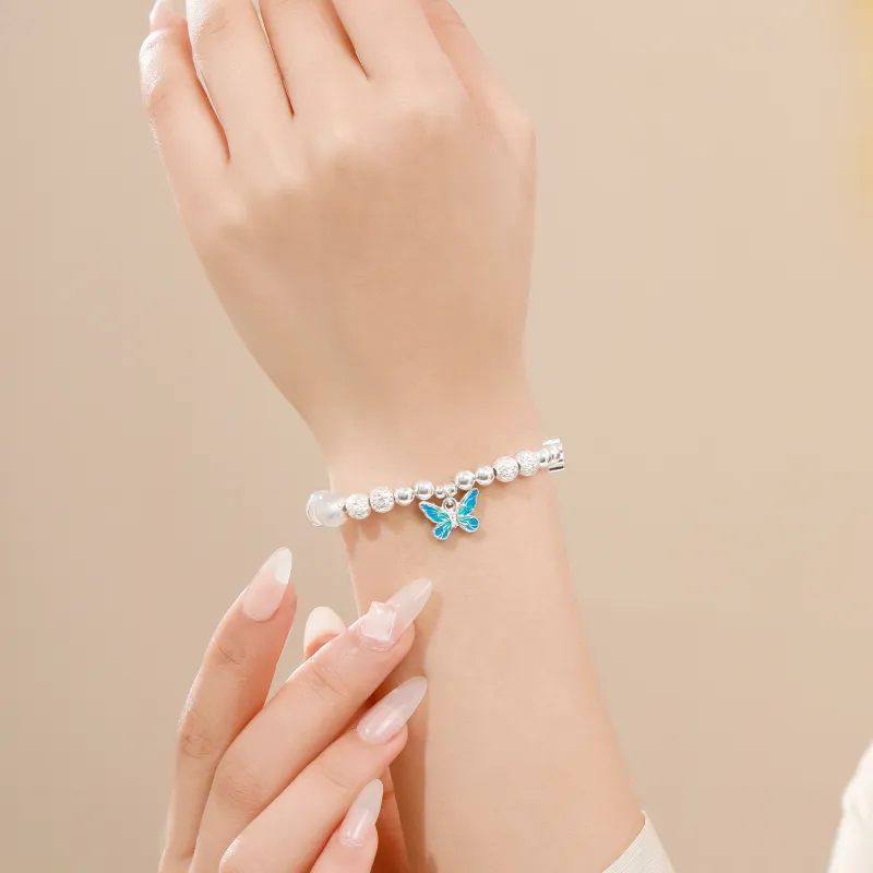 Lao Feng Xiang S999 Fine Silver Pure Silver Bracelets Women's-6
