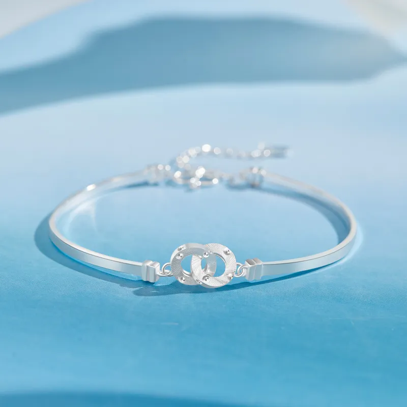 Lao Feng Xiang S990 Sterling Silver Bracelets Women's-3